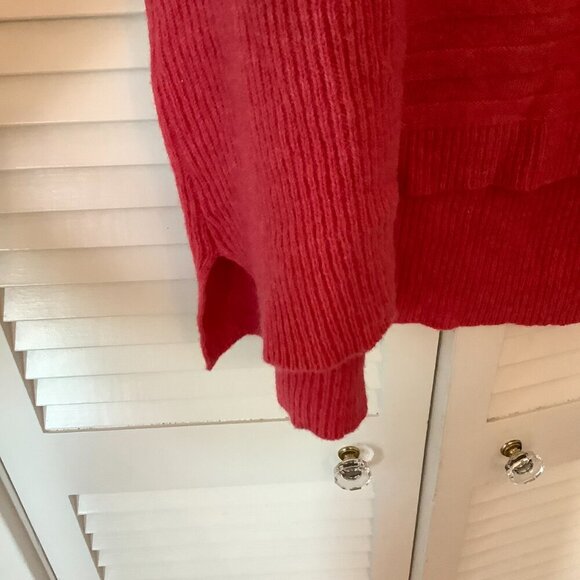 Sundance sweater large turtleneck ribbed pink lambswool cowlneck - Picture 5 of 8